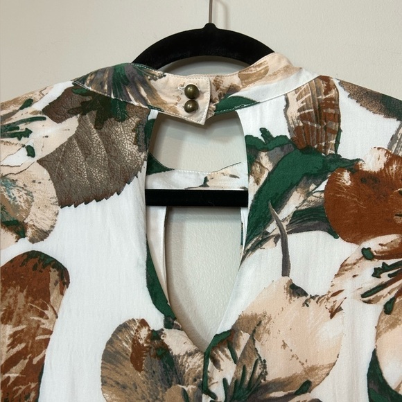 JODIFL Artsy Floral Print Keyhole Tunic Size L - Picture 5 of 8